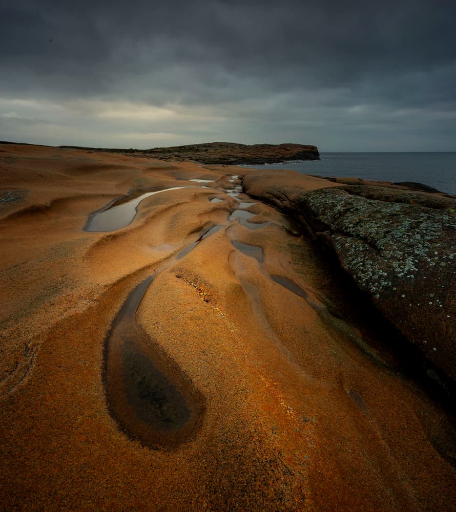 Moody Coastal Rocks by Clas Gustafson PRO — canvas wall art