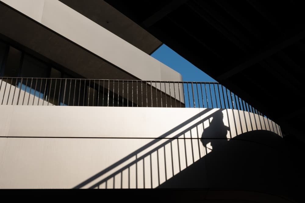 Geometric Shadow Play by Rolf Endermann — canvas wall art