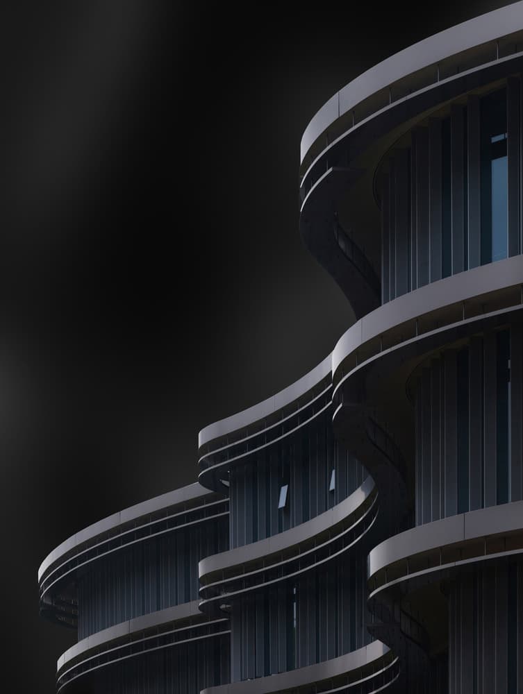 Wavy Modern Architecture by Jeroen van de Wiel — canvas wall art