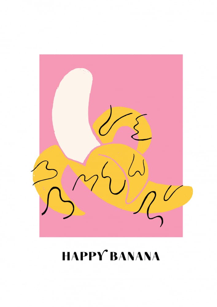Happy Banana by Aislinn Simmonds — canvas wall art