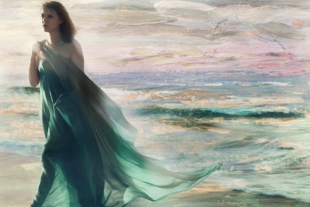 Serene Woman Ocean Dream by Charlaine Gerber — canvas wall art