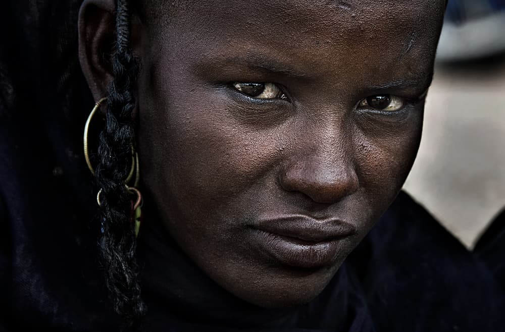 Intense Female Portrait by Joxe Inazio Kuesta Garmendia — canvas wall art