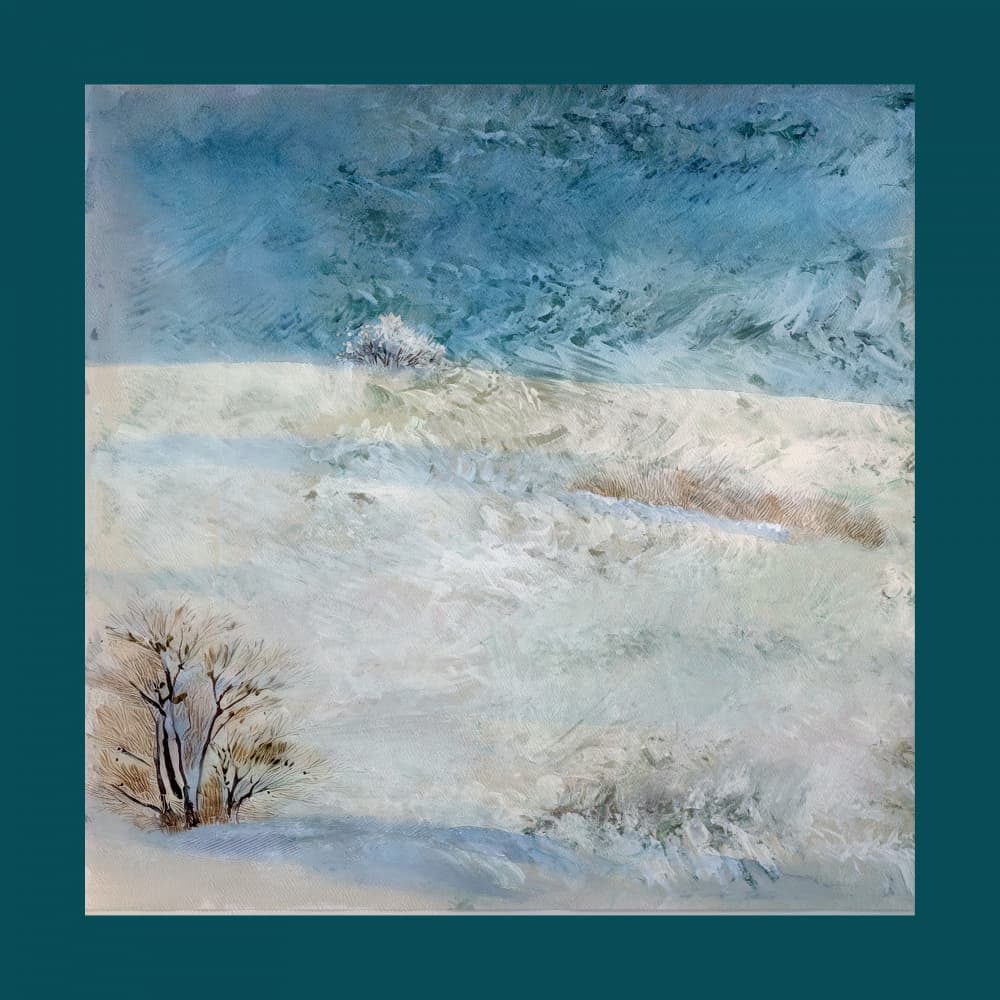 Serene Snowy Vista by casa cartissi — canvas wall art