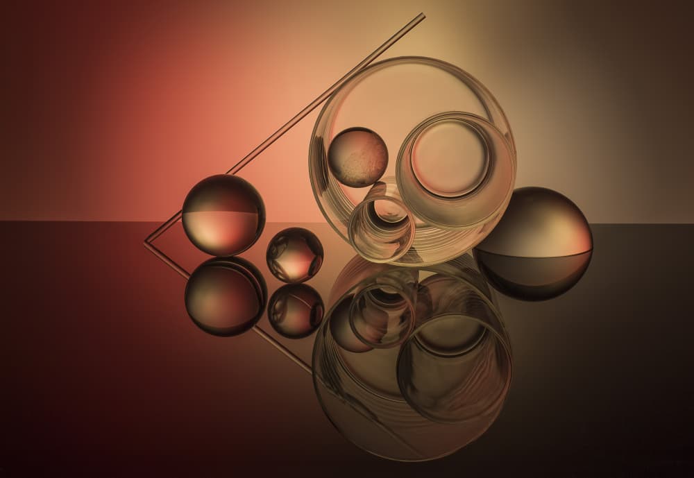 Warm Glass Reflections by Evgeniy Popov — canvas wall art