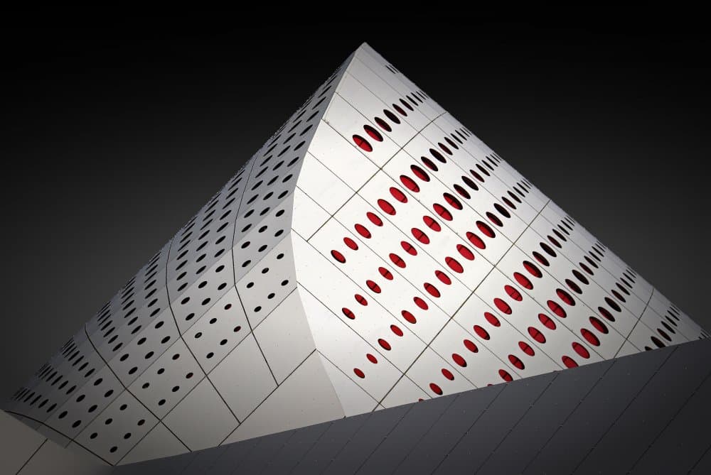 Abstract Geometric Building Facade by Hans-Wolfgang Hawerkamp — canvas wall art