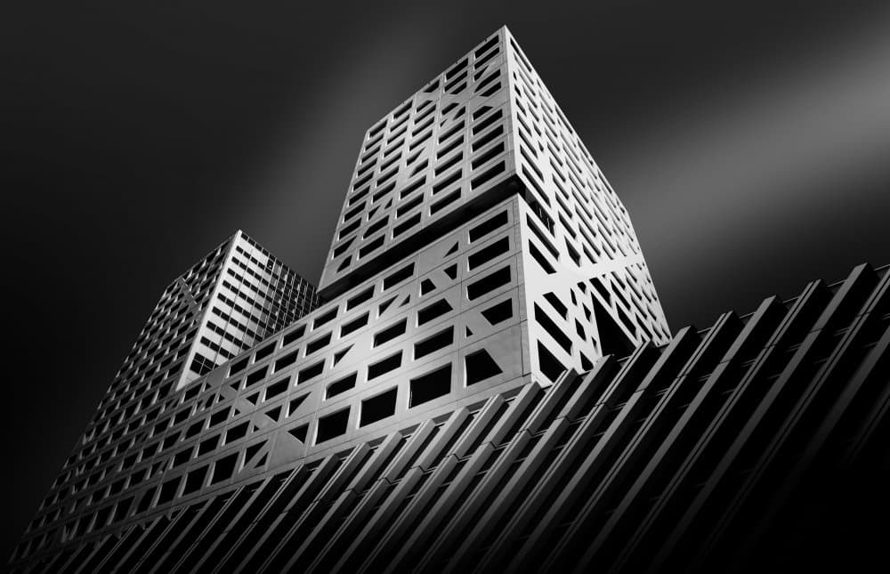 Modern Geometric Towers by Greetje van Son — canvas wall art