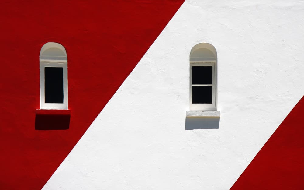 Red White Striped Wall by Hans-Wolfgang Hawerkamp — canvas wall art