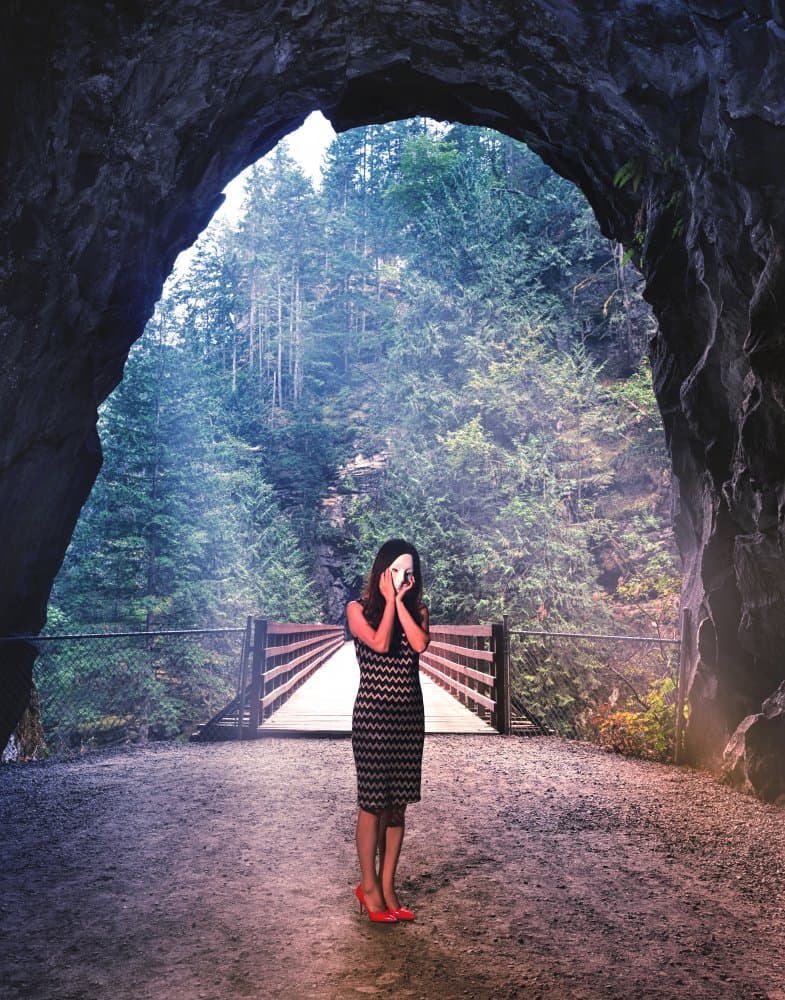 Mysterious Woman Cave Arch by Fang Tong — canvas wall art