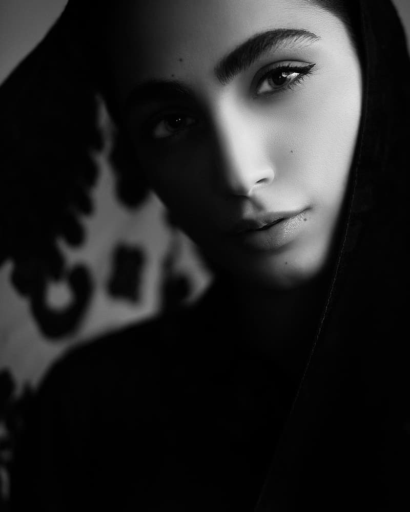 Dark Portrait Gaze by Amin Hamidnezhad — canvas wall art