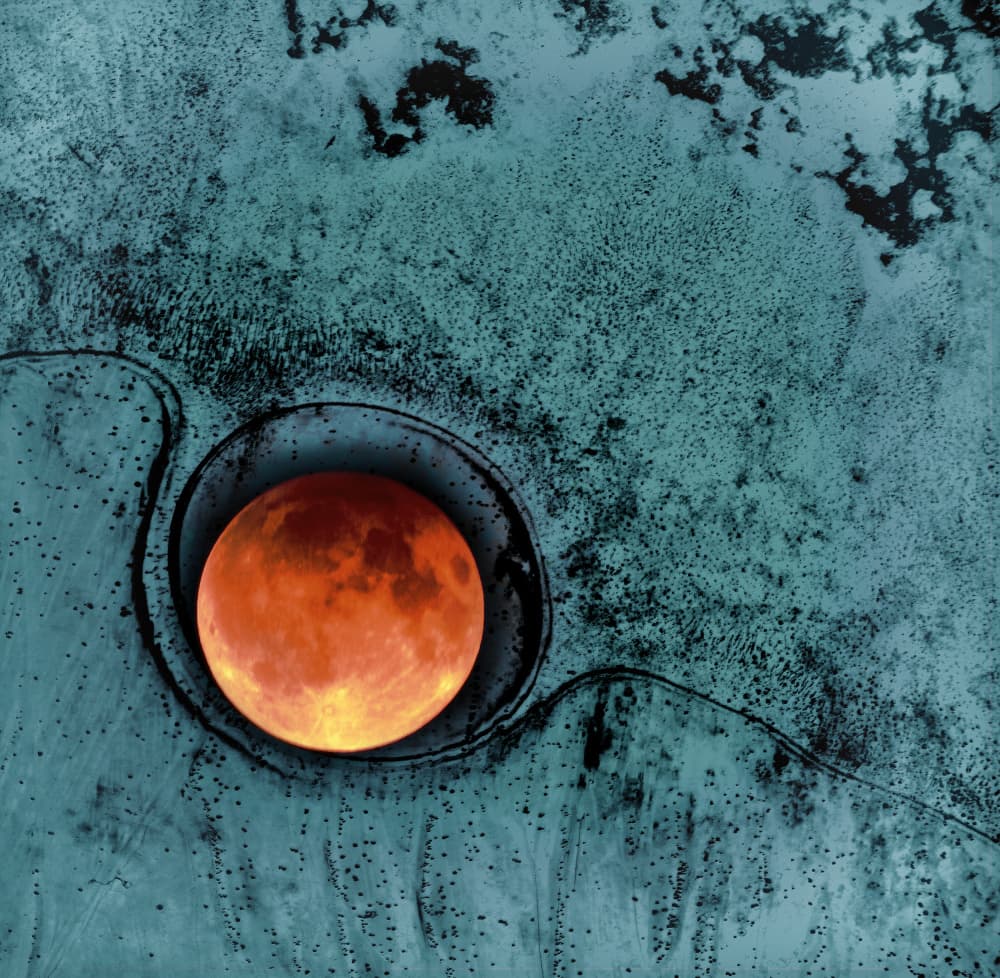 Cosmic Blood Moon by Christina Sillen — canvas wall art