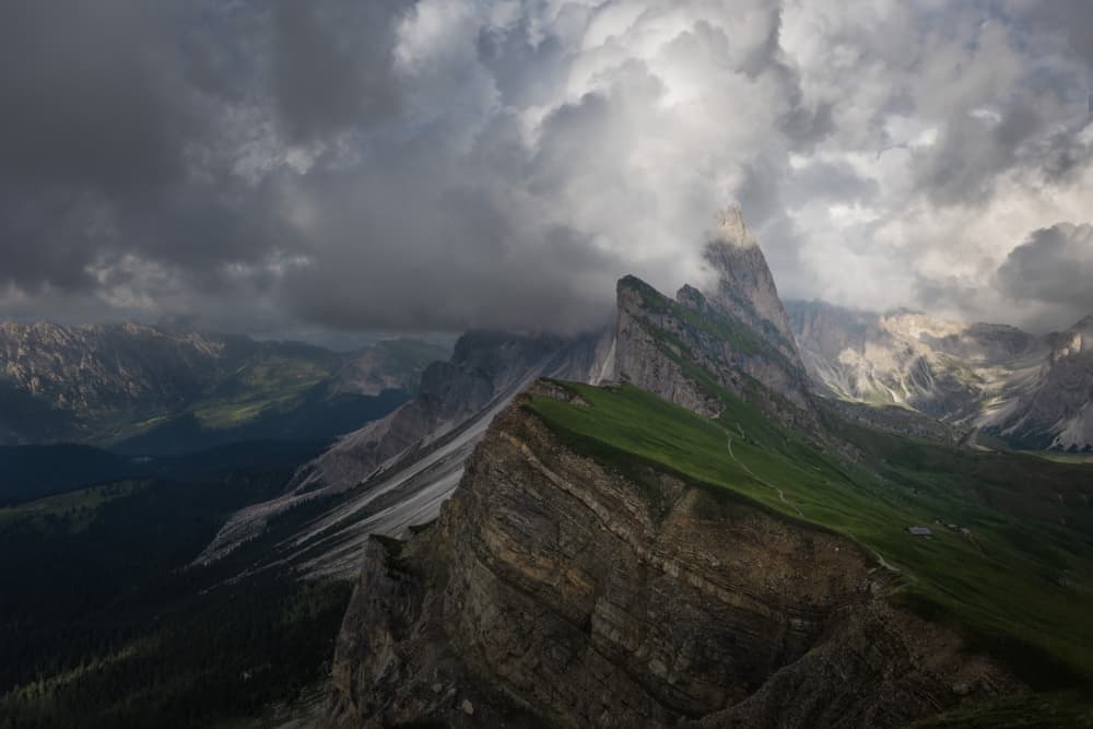 Dramatic Mountain Peaks by Ti Wang — canvas wall art