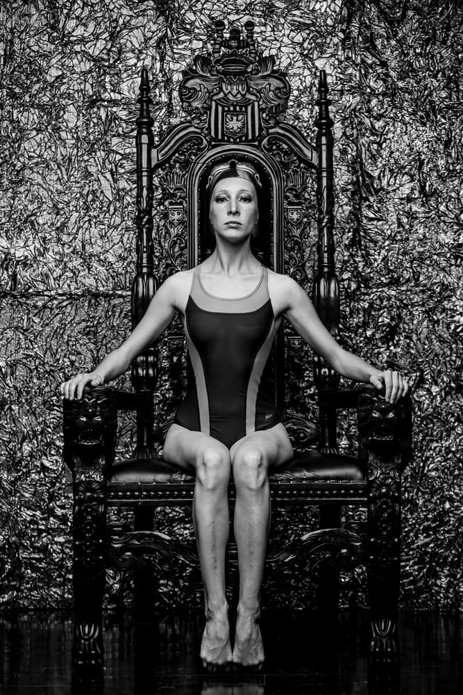 Powerful Swimmer Queen by Photographer — canvas wall art