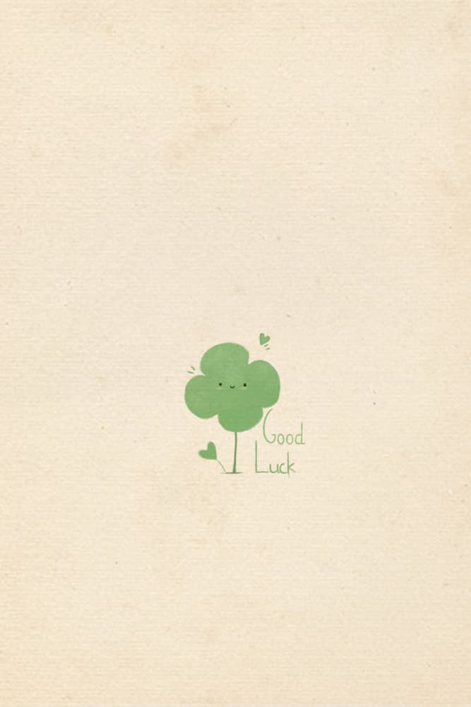 Cute Good Luck Clover by Xuan Thai — canvas wall art