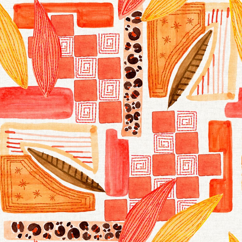 Abstract Terracotta Patterns by Pecilia Mariano — canvas wall art