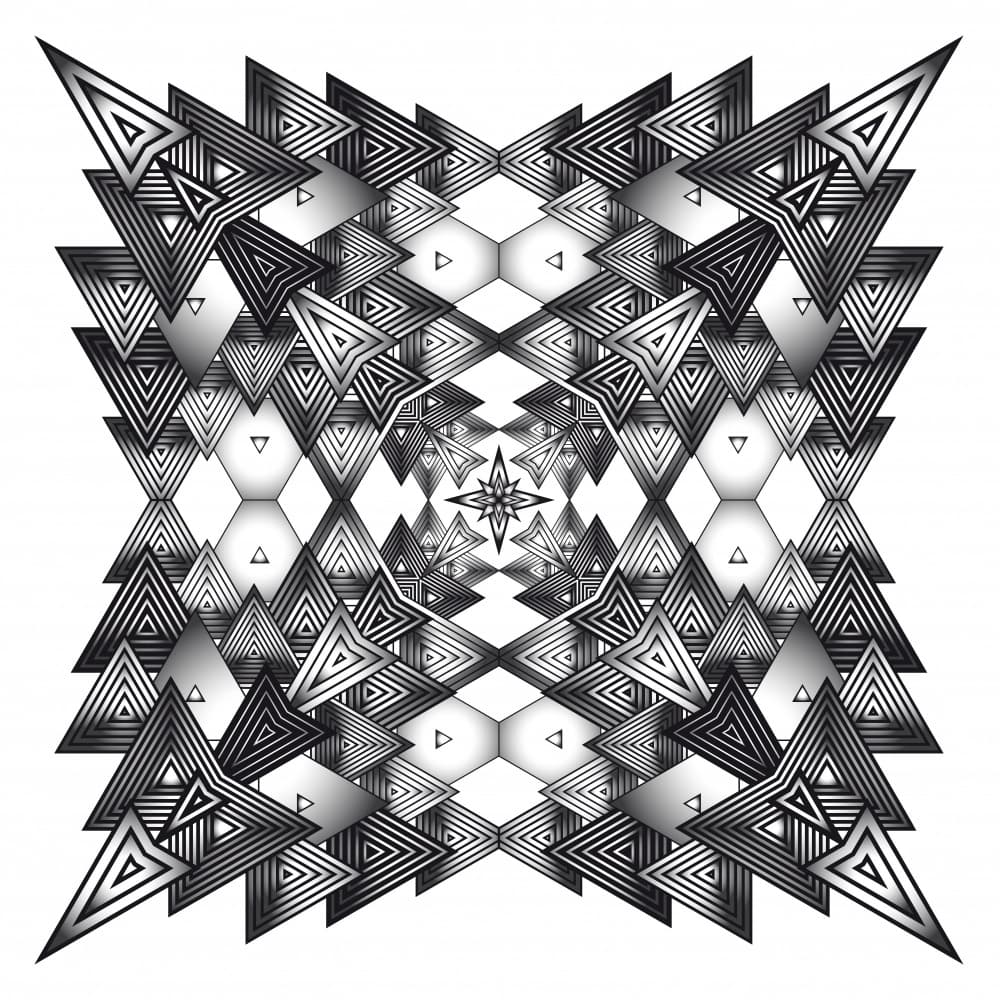 Dynamic Geometric Pattern by Angelo Cerantola — canvas wall art
