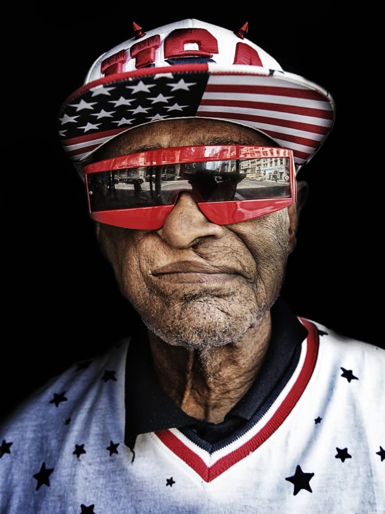 American Man Red Shades by Massimo Della Latta — canvas wall art