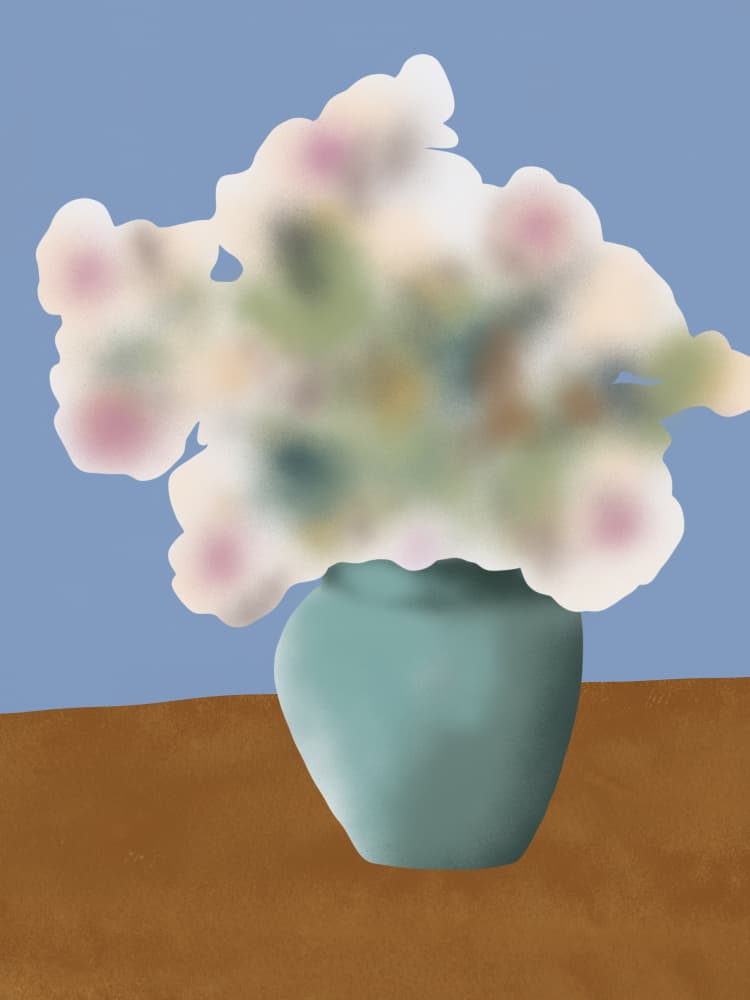 Gentle Blooms Still Life by Little Dean — canvas wall art
