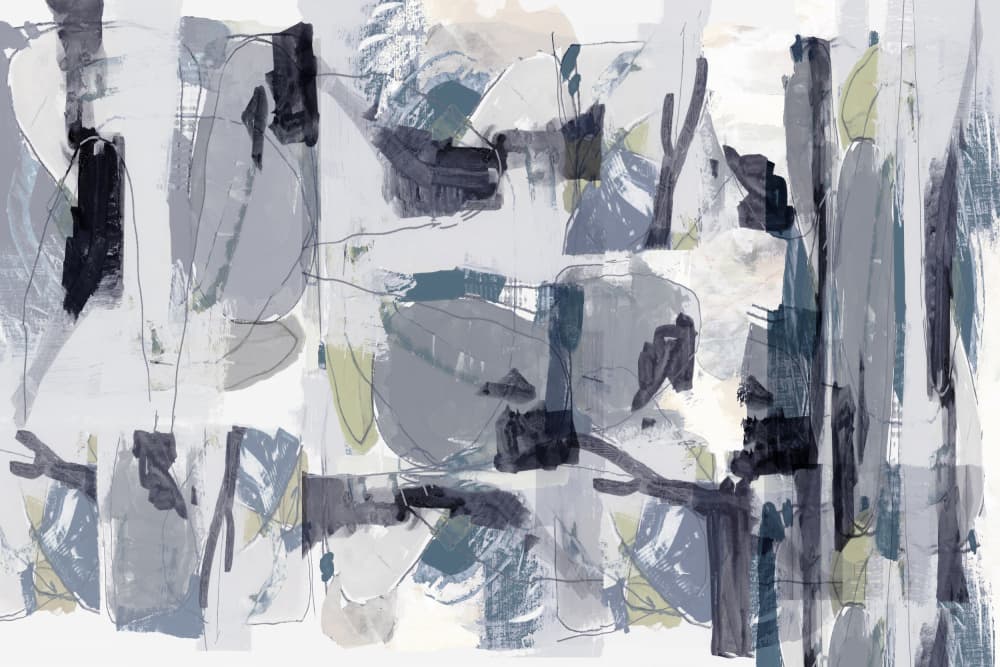 Abstract Forest Tones by cartissi — canvas wall art