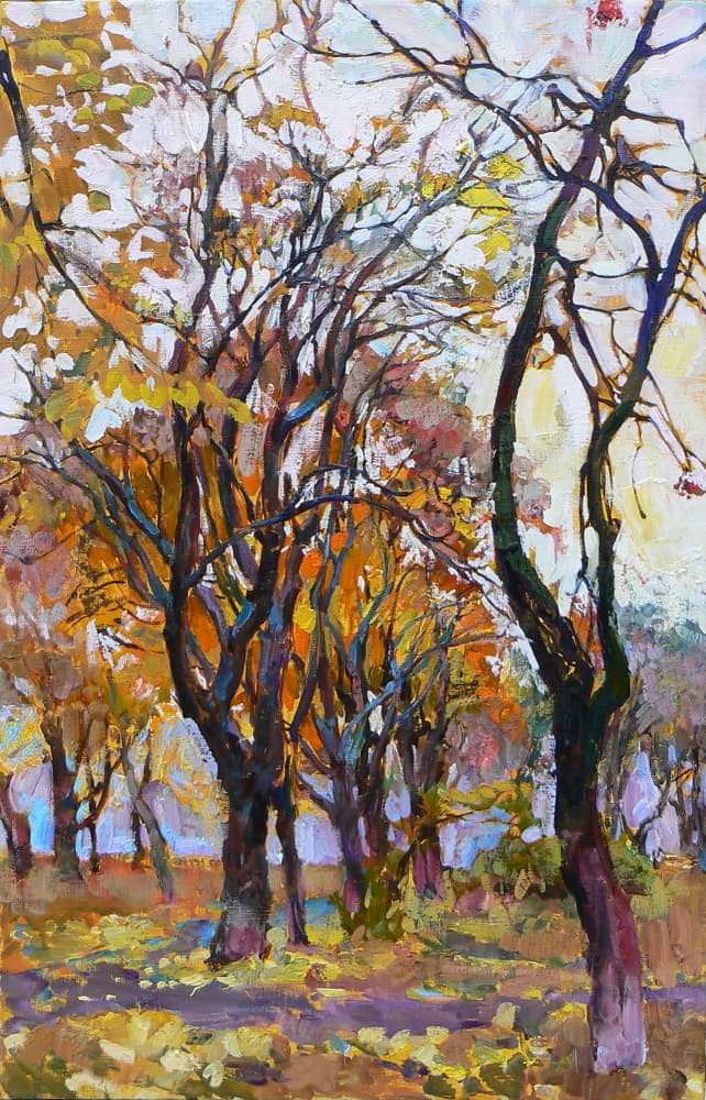 Vibrant Autumn Woods by Andrii Kutsachenko — canvas wall art