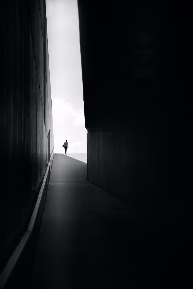 Solitary Walk Towards Light by Olavo Azevedo — canvas wall art
