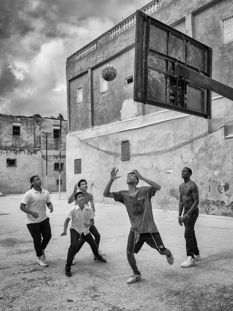 Youth Street Basketball by Andy Bauer — canvas wall art