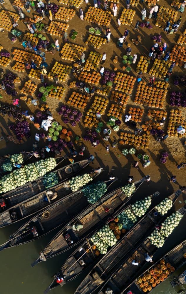 Vibrant Floating Market by Md. Arifuzzaman — canvas wall art