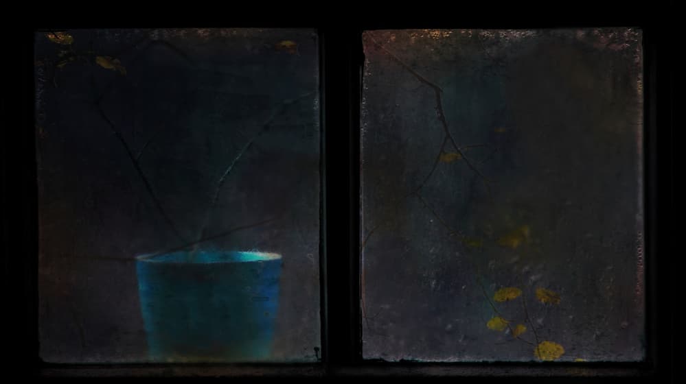 Moody Botanical Still Life by Delphine Devos — canvas wall art