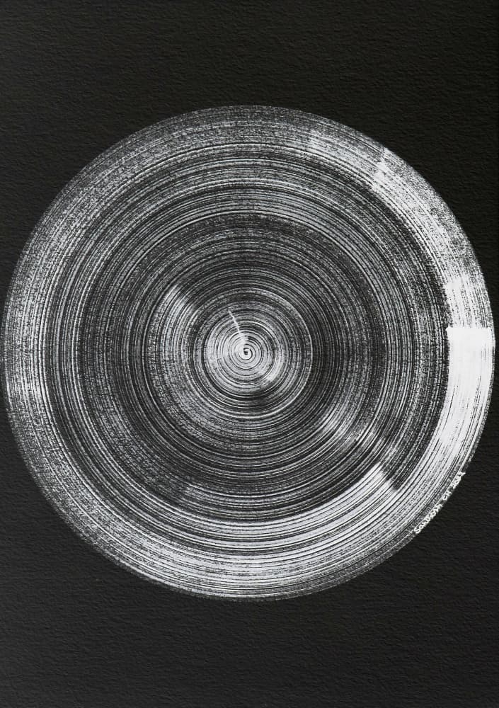 Hypnotic Concentric Circles by Santhosh ch — canvas wall art