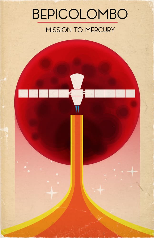 Retro Mercury Mission by Nicholas — canvas wall art