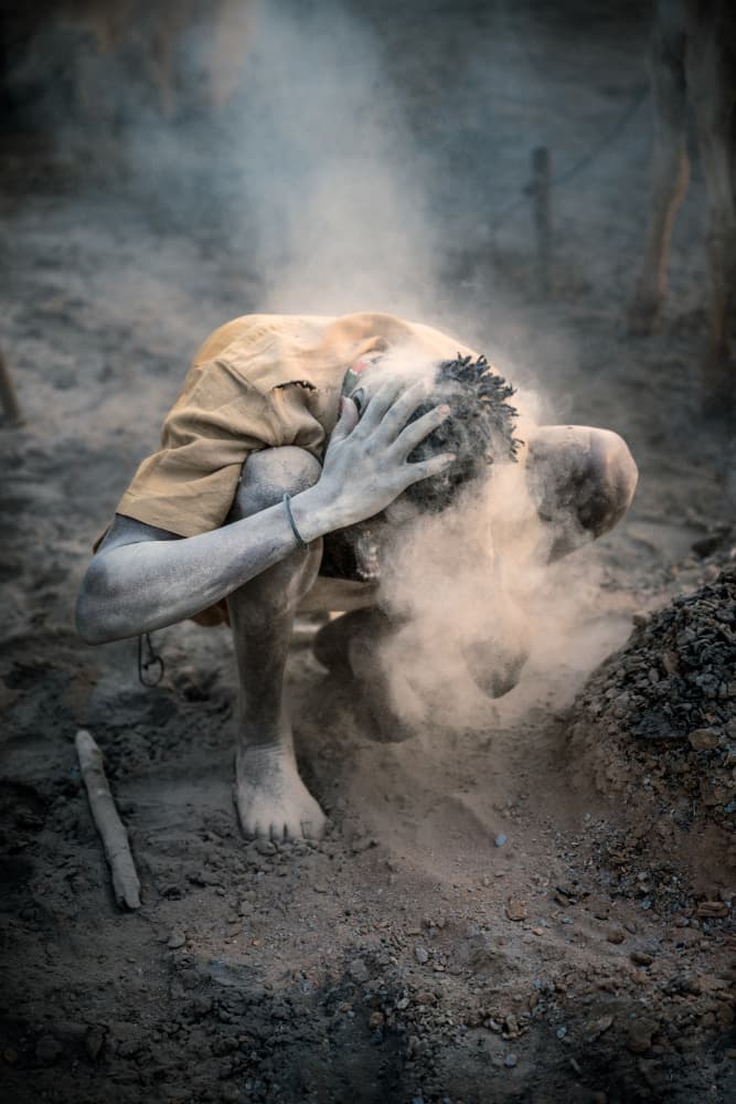 Weary Man in Dust by Trevor Cole — canvas wall art