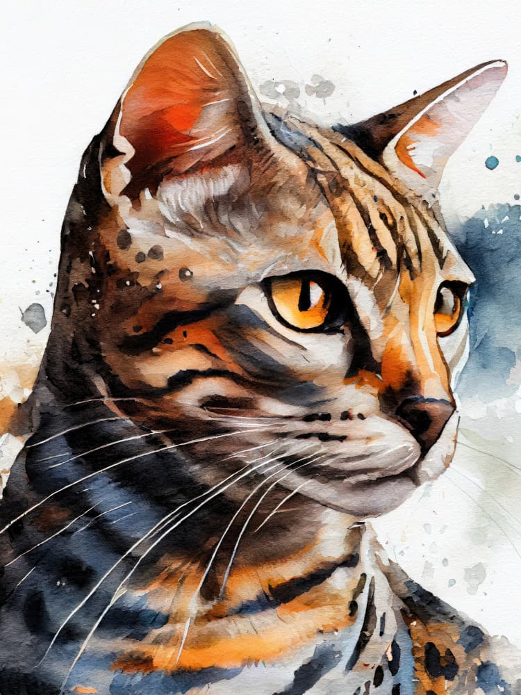 Vibrant Bengal Portrait by Justyna Jaszke — canvas wall art