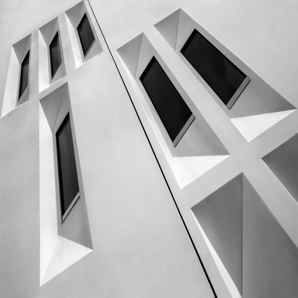 Modern Geometric Windows by Gilbert Claes — canvas wall art