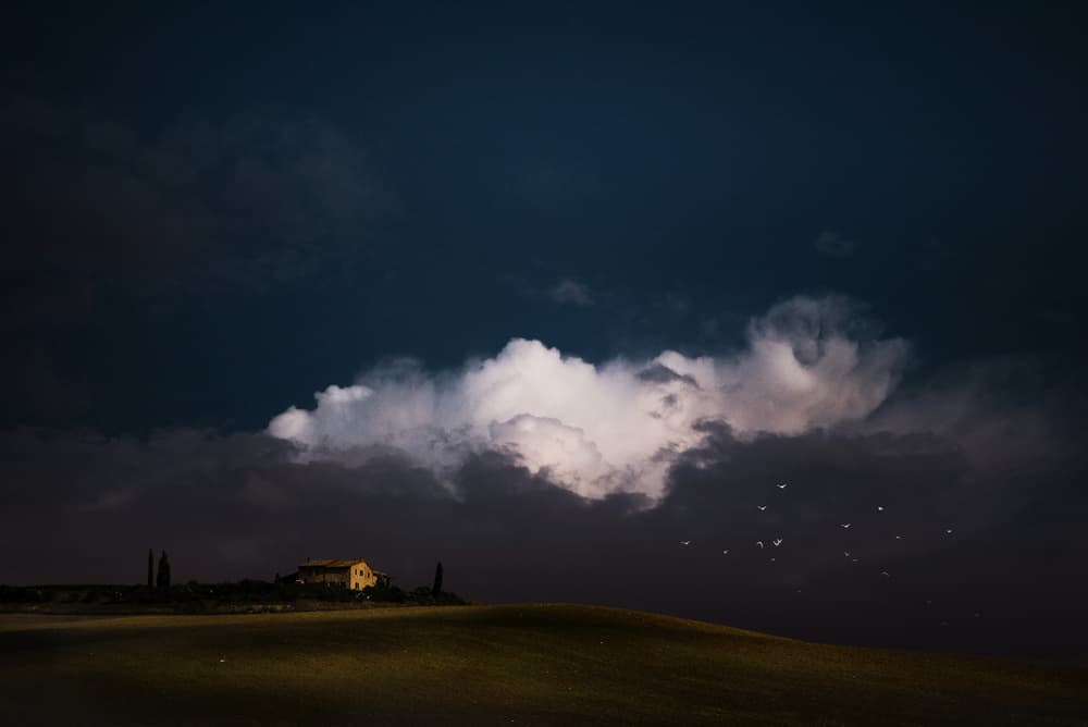 Dramatic Cloudscape House by Nicodemo Quaglia — canvas wall art