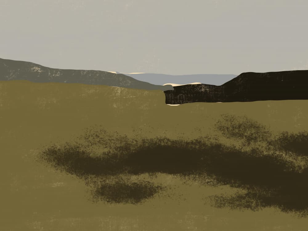 Minimalist Mountain Landscape by Little Dean — canvas wall art