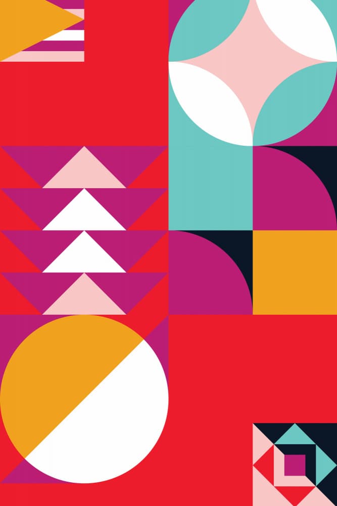 Abstract Geometric Shapes by Irene Demetri — canvas wall art