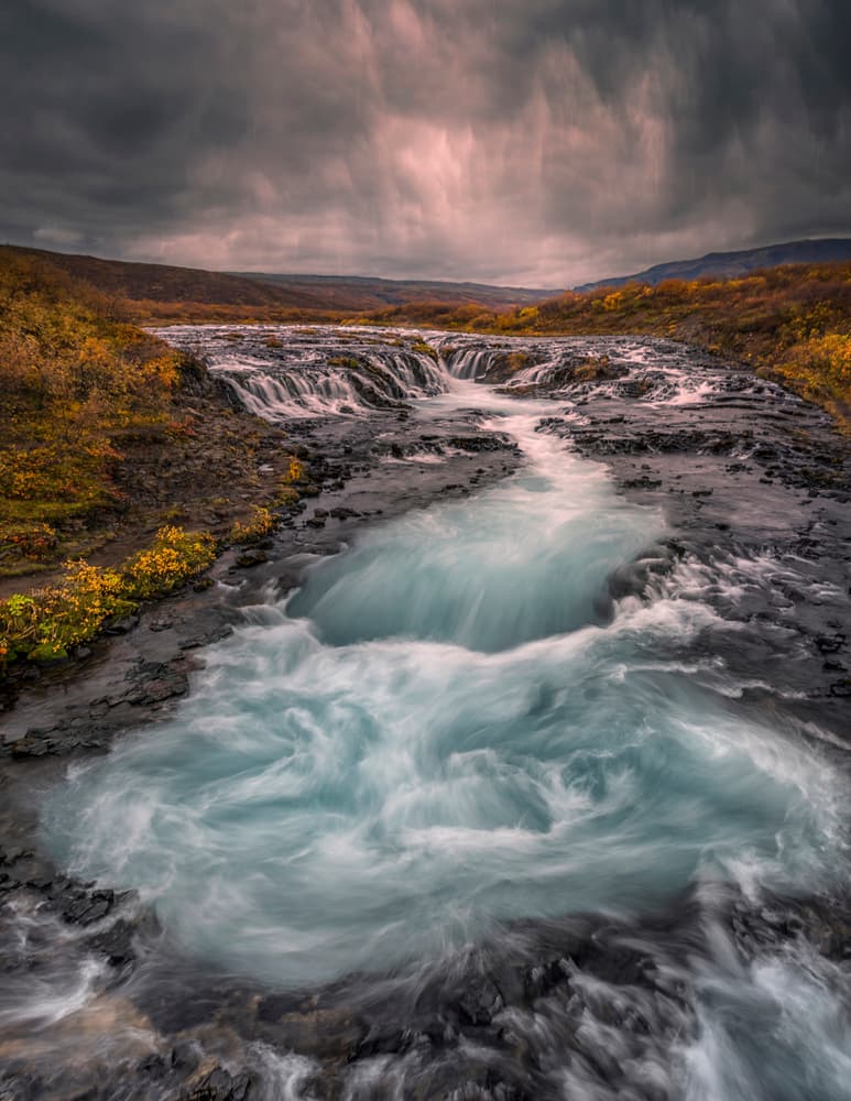 Dramatic Autumn River Flow by Larry Deng APA — canvas wall art