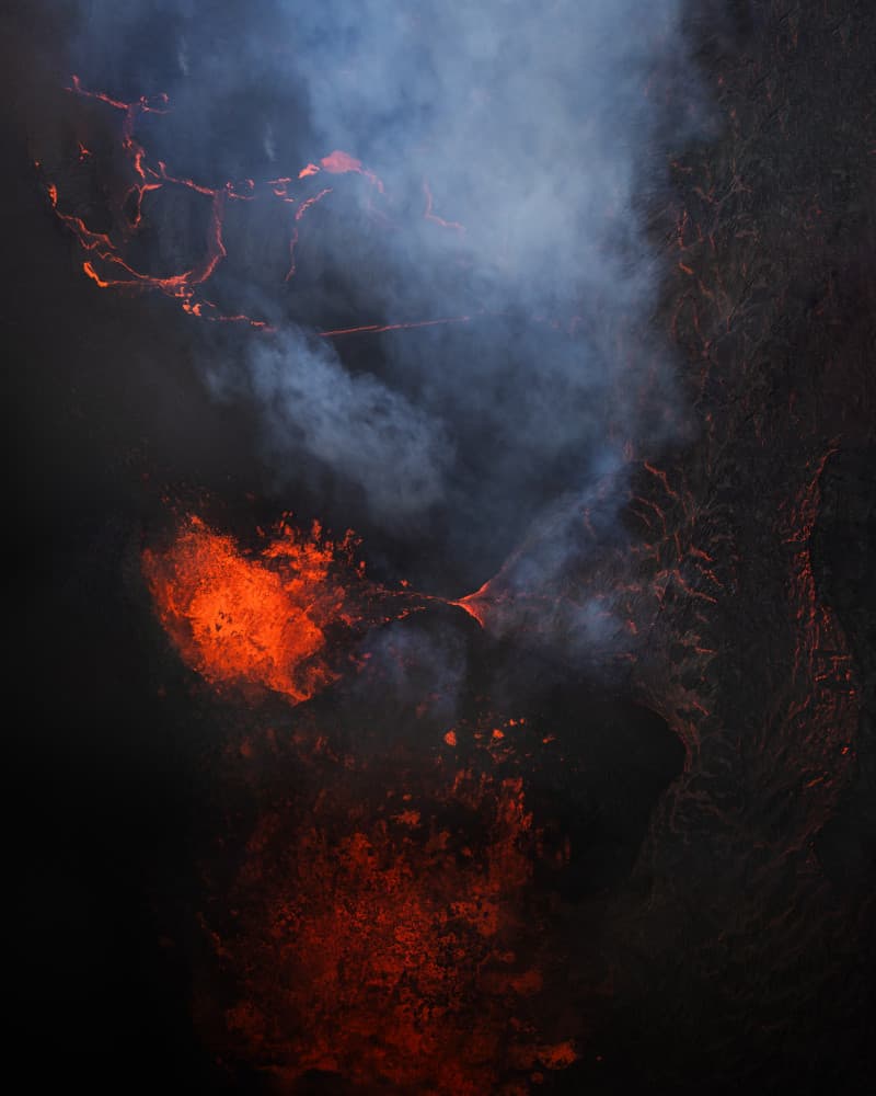Molten Lava Eruption by John Fan — canvas wall art
