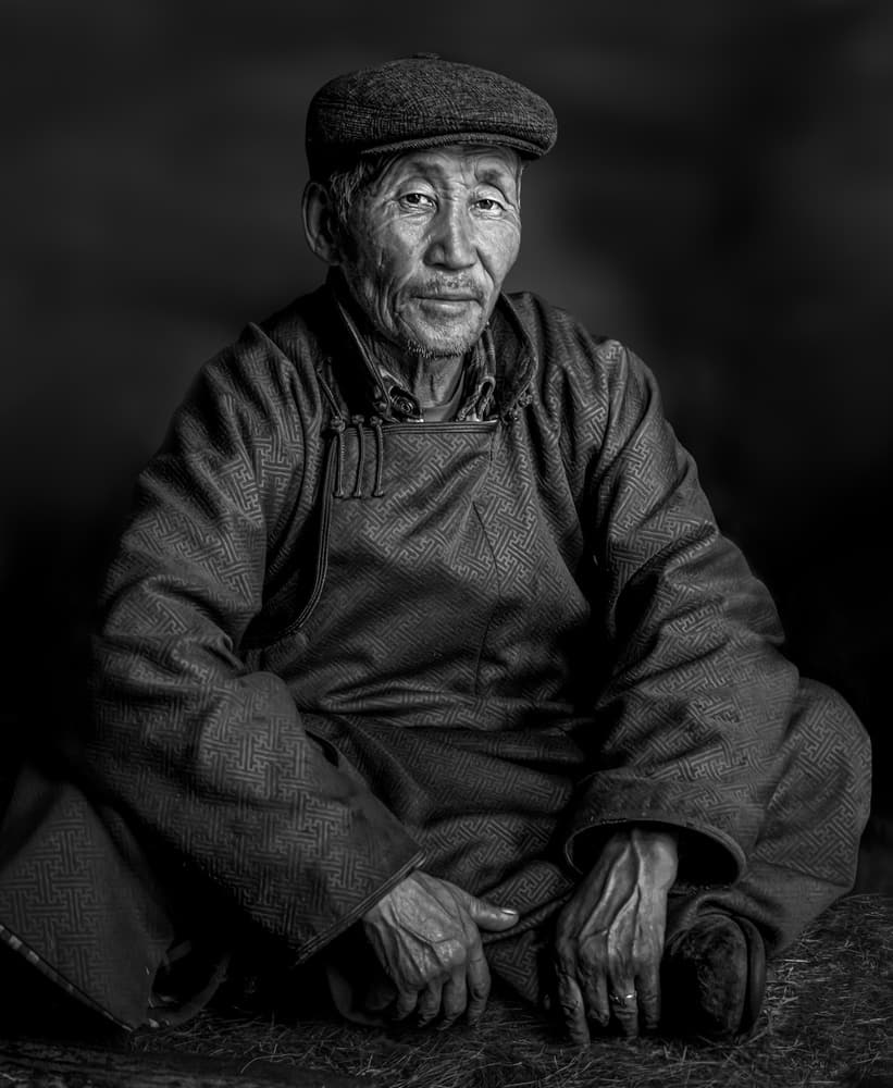 Dignified Old Man by Irene Wu — canvas wall art