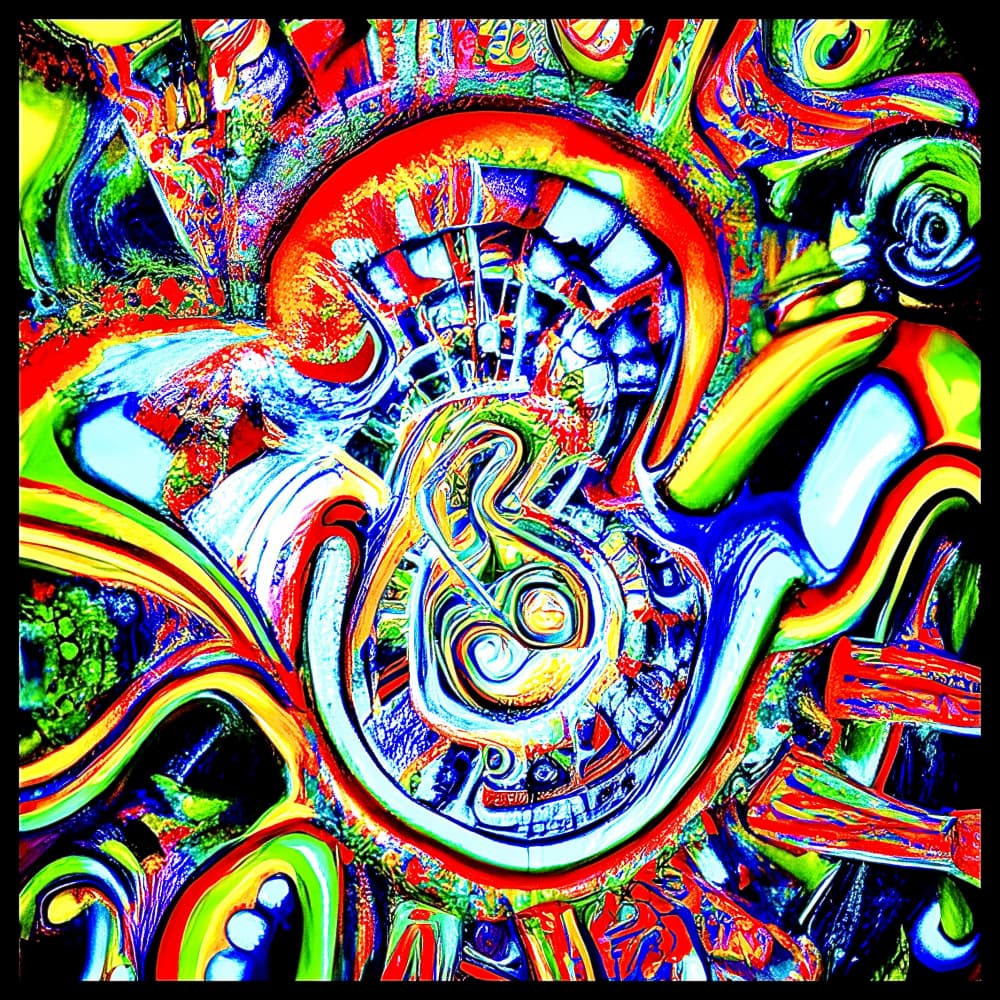 Vibrant Abstract Swirls by mnemonixART — canvas wall art