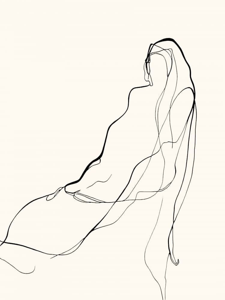 Flowing Female Form by The Printable Studio — canvas wall art