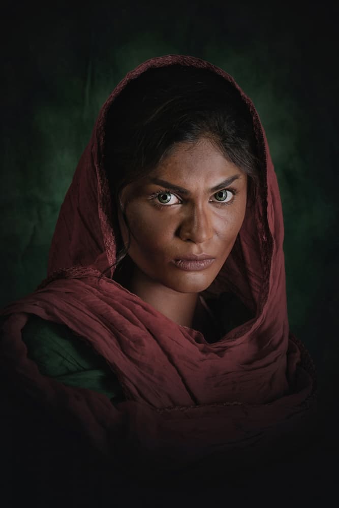 Defiant Woman Portrait by PARTHA BHATTACHARYYA — canvas wall art