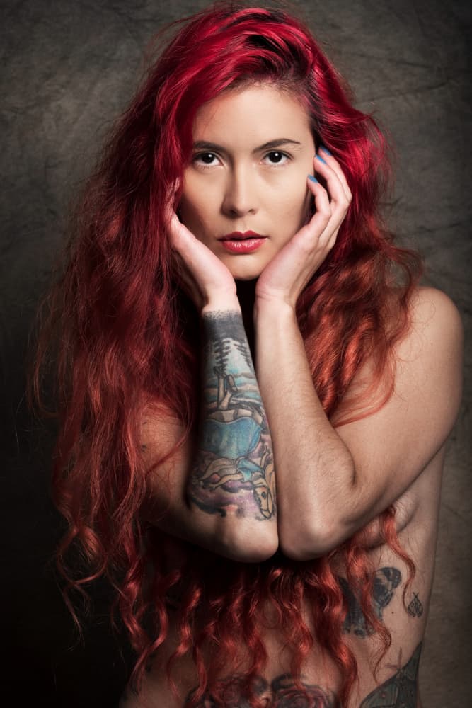 Intense Redhead Portrait by Cesar Tejada — canvas wall art