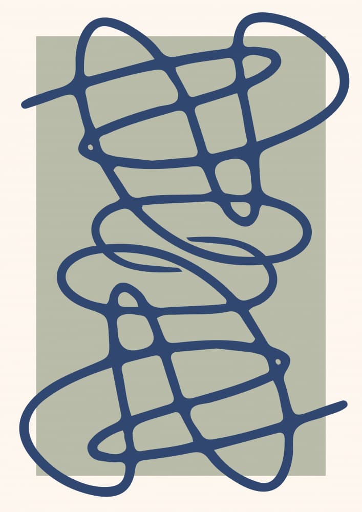 Fluid Abstract Lines by RS LAB STUDIO — canvas wall art