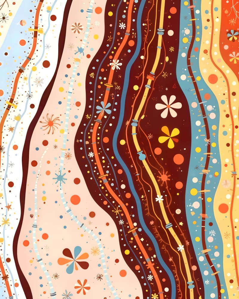 Whimsical Organic Flow by Uma Gokhale — canvas wall art