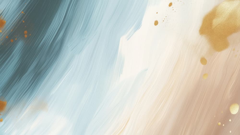 Serene Blue Gold Abstract by Marika Barsrsind β canvas wall art