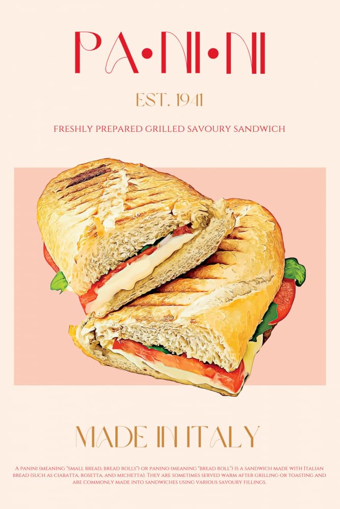 Classic Grilled Panini by Nazma Khokhar — canvas wall art