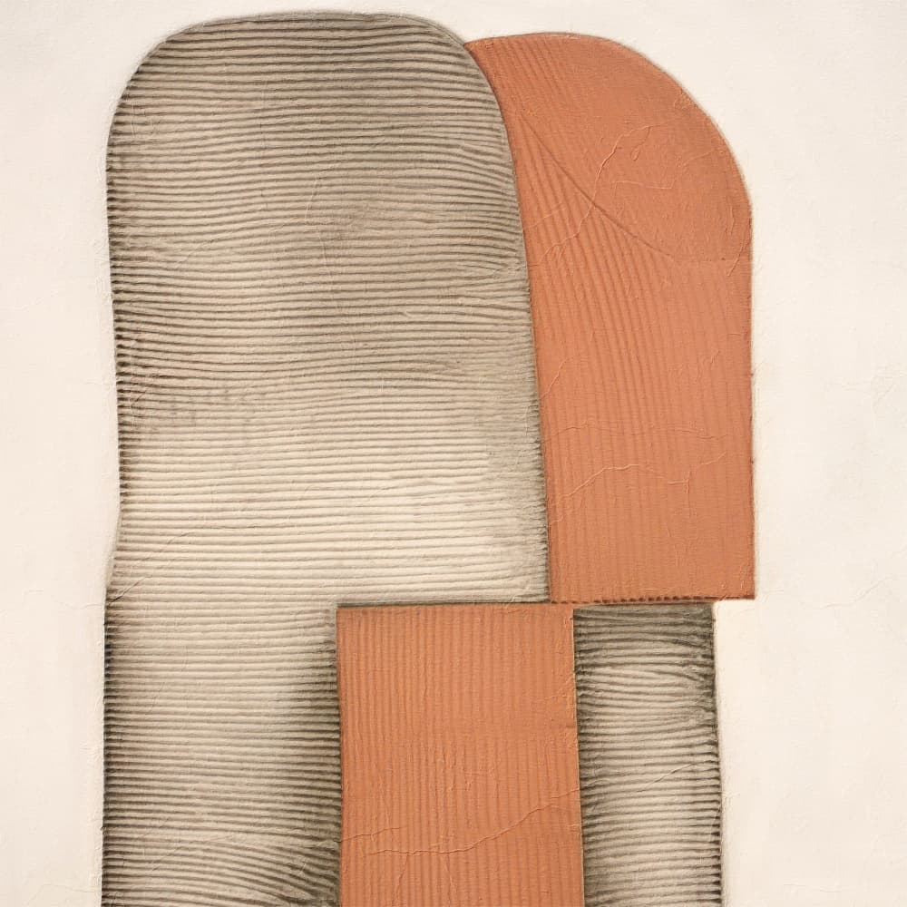 Terracotta Textured Shapes by Alma — canvas wall art
