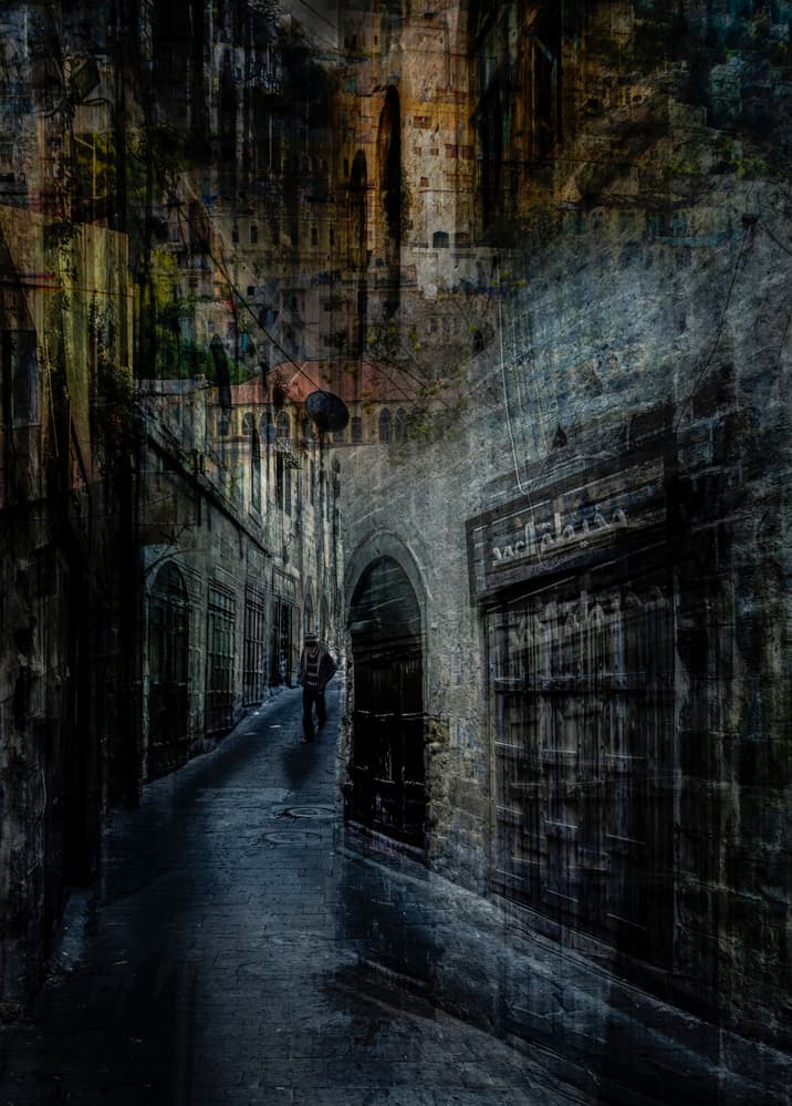 Mysterious City Alley by Ibrahim Nabeel — canvas wall art