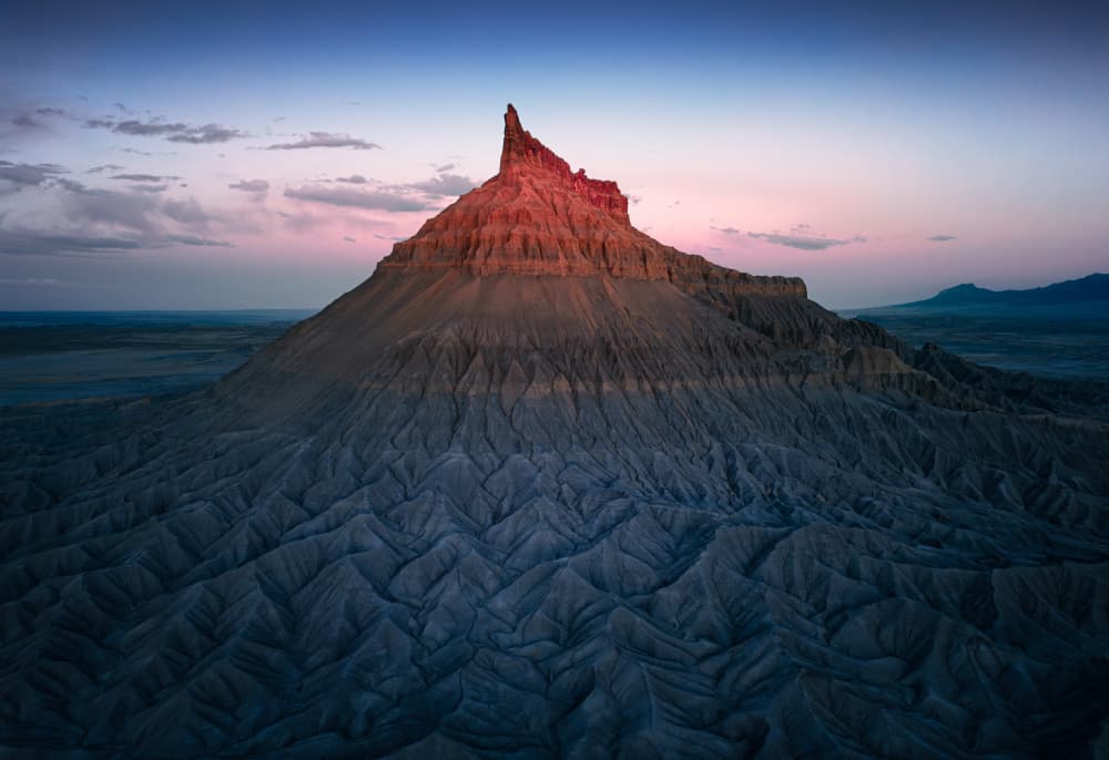 Twilight Desert Butte by Bing Li — canvas wall art