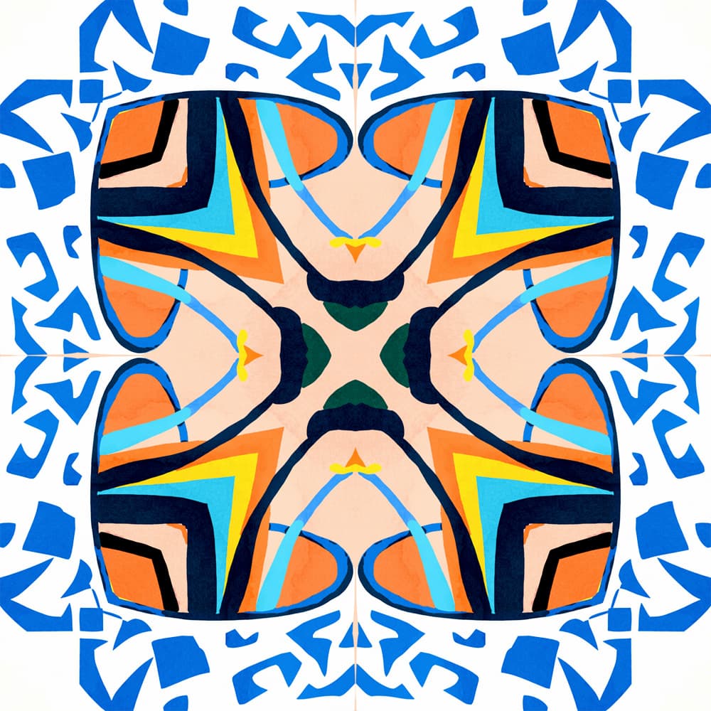 Vibrant Geometric Pattern by Uma Gokhale — canvas wall art